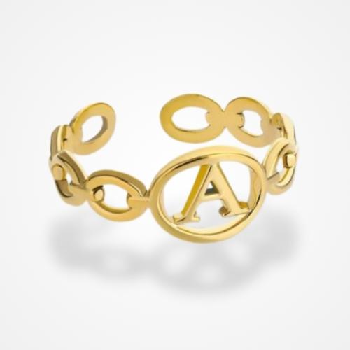 Bague Initiale | Femme Or / A