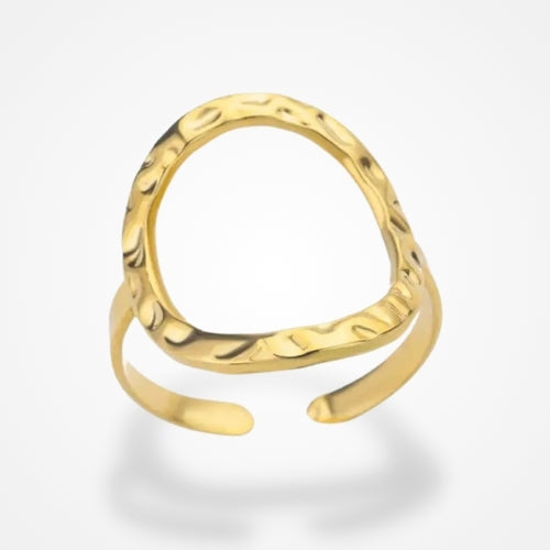 bague or ovale pour femme