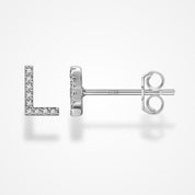 Boucle d'Oreille Lettre Alphabet Argent / A