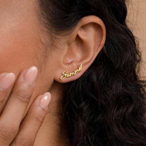 Boucle d'Oreille Personnalisé Prenom