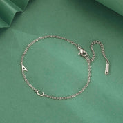 bracelet 2 initiales argent