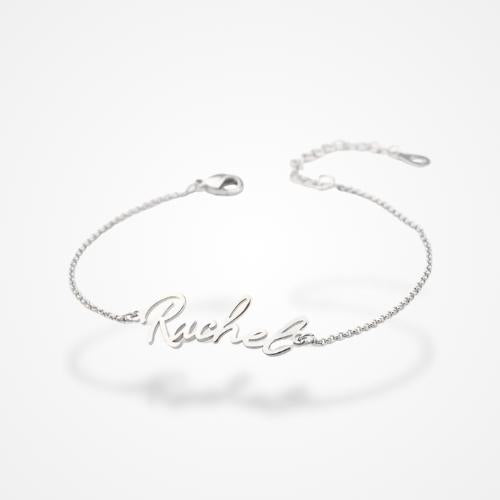 Bracelet Prénom | Femme Argent / Police1