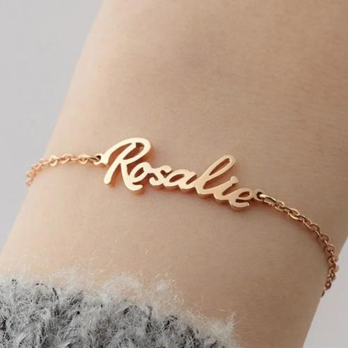 Bracelet Prénom | Femme Or rose / Police1