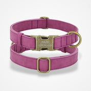 Collier Chien Cuir Personnalisé Violet / XS