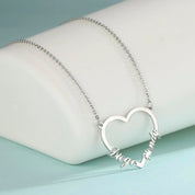 collier coeur personnalisé en argent