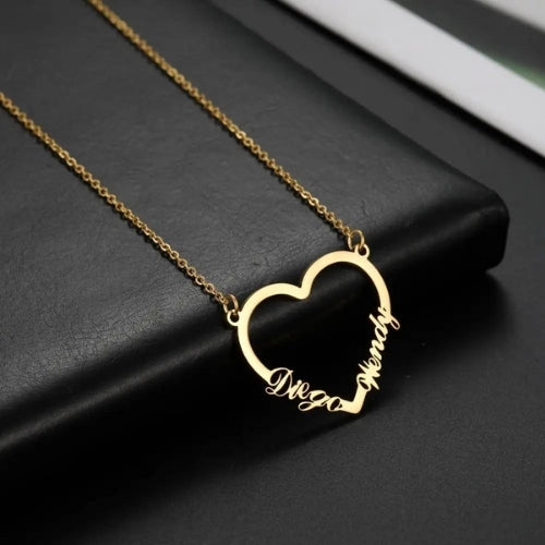 collier coeur personnalisé prénom