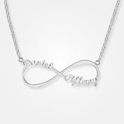 collier infini prénom argent