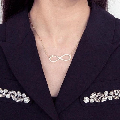 collier infini prénom femme