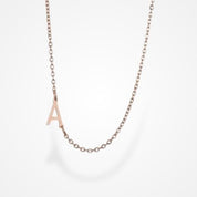 Collier Initiale Femme Or rose / A