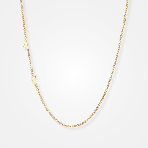 collier initiale multiple or