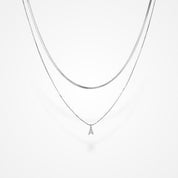 Collier Lettre Initiale Argent / A