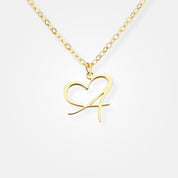 collier lettre or