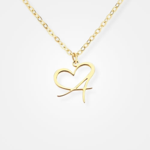 collier lettre or