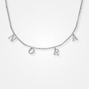 collier lettres argent