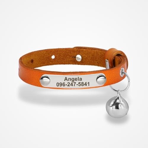 Collier pour Chat Personnalisé Orange