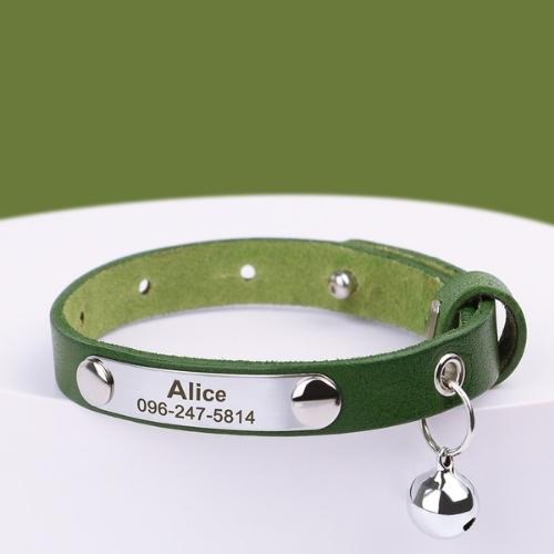 Collier pour Chat Personnalisé Vert