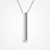 Collier Prenom Barre Argent / 1 Face