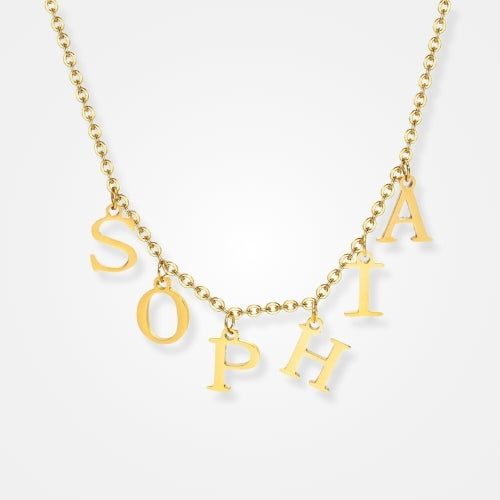 collier prénom lettre séparée